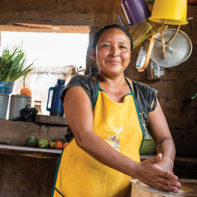 Woman making tortillas in Somoto Nicaragua