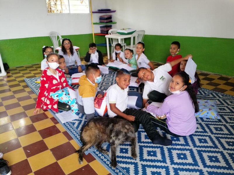 Colombian children in classroom