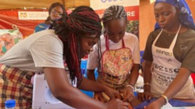 Community event on good hygienic menstrual management in Benin