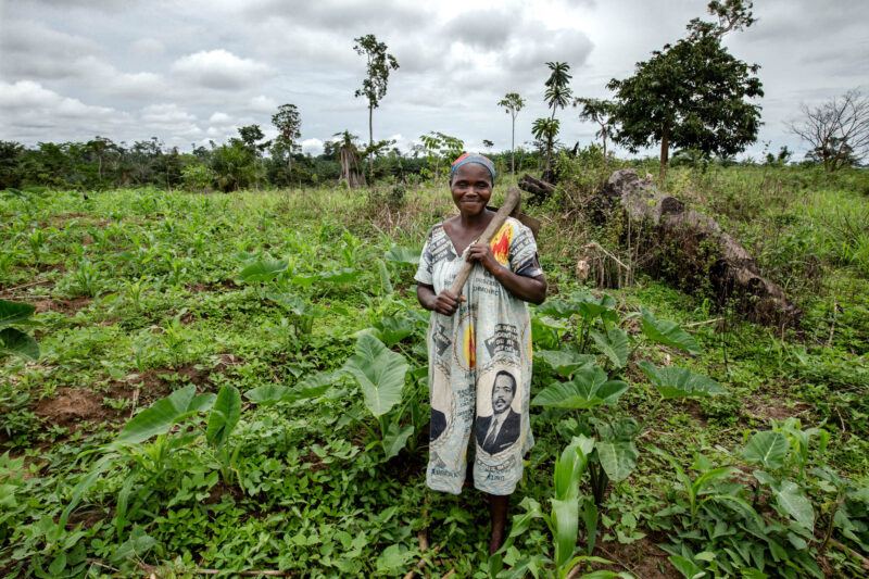 Woman in a farmer in Cameroon