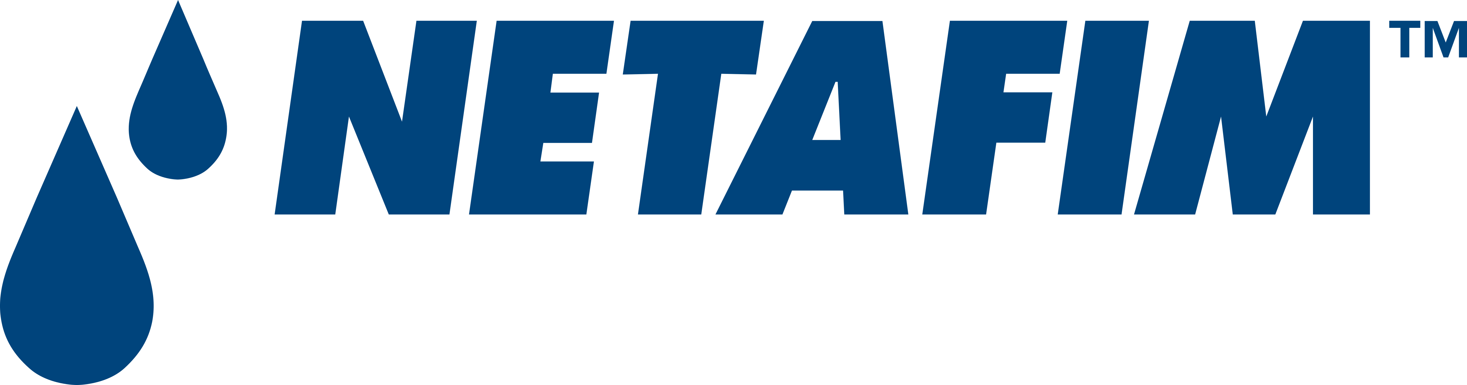 The Netafim logo features blue text and two water droplet icons on the left.