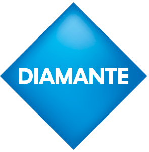 Blue diamond-shaped logo with the word "DIAMANTE" in white.