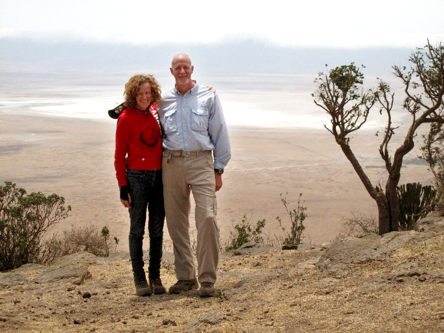 Sharleen & Gerry at Ngorongoro in Tanzania